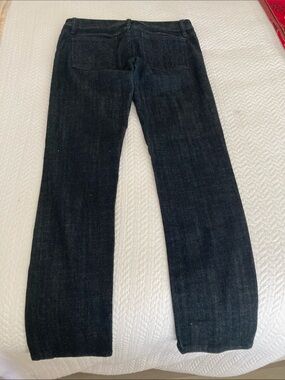 Tory Burch Straight-Leg Jeans in Dark Indigo Wash